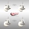 Service Caster 3 Inch 316SS Nylon Wheel Swivel 3/8 Inch Threaded Stem Caster Set Brake SCC SCC-SS316TS20S314-NYS-TLB-381615-4 - alternate 1
